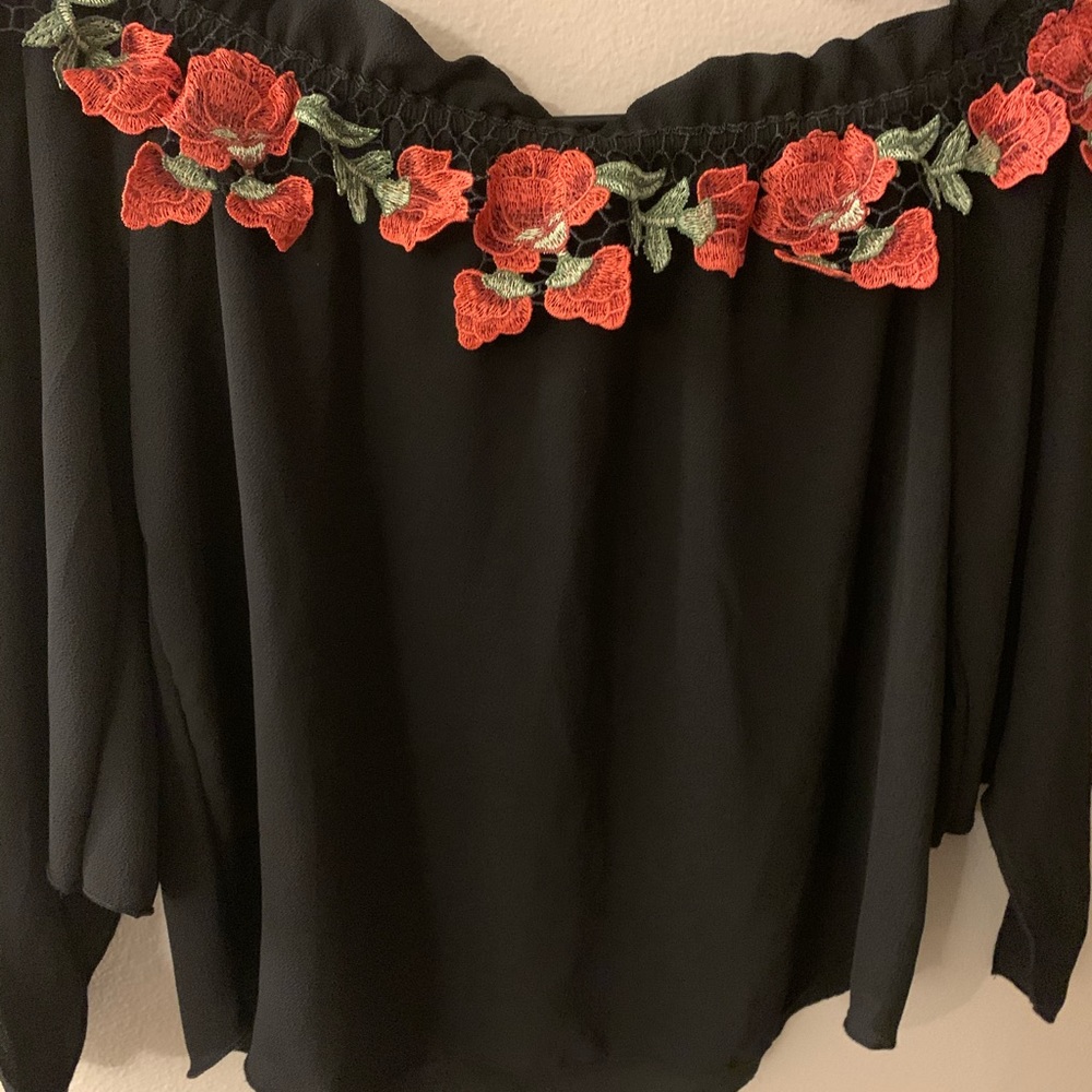 Papaya Brand Women’s Floral Strapless Blouse 🌹